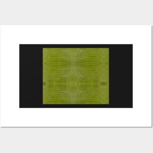 Lime Green Alligator Skin Posters and Art